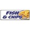 Signmission FISH & CHIPS BANNER SIGN cod haddock white deep fried chips takeaway B-72 Fish & Chips - alternate 1